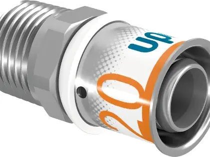 Uponor 1070503 Uponor S-Press Plus messing puntstuk MF 16 x 3/4 M