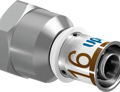 Uponor 1070515 Uponor S-Press Plus messing puntstuk FF 16 x 1/2 F