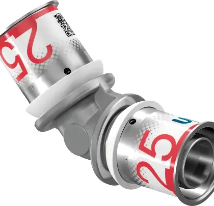 Uponor 1070545 Uponor S-Press Plus messing bocht 45° FF 25 x 25 mm