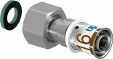 Uponor 1070605 Uponor S-Press Plus 2-delige koppeling met losse moer vlak dichtend FF 20 x 3/4 F