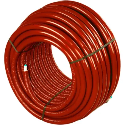 Uponor Geïsoleerde meerlagenbuis 6 mm Uponor UniPipe PLUS 25x2.5mm rood flexibel 50m 1091715