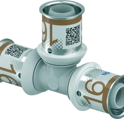 Uponor Pers-T kunststof 16/2mm FFF (drink)water Uponor S-Press PLUS PPSU 1039944