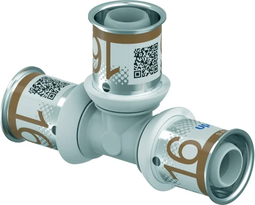 Uponor Pers-T kunststof 16/2mm FFF (drink)water Uponor S-Press PLUS PPSU 1039944