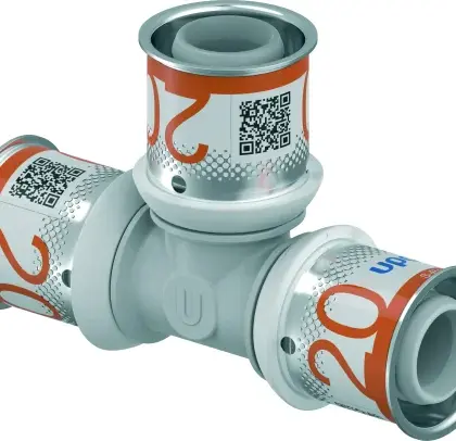 Uponor Pers-T kunststof 20/2.25mm FFF (drink)water Uponor S-Press PLUS PPSU 1039945
