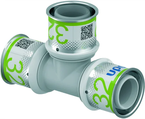 Uponor Pers-T kunststof 32/3mm FFF (drink)water Uponor S-Press PLUS PPSU 1039947