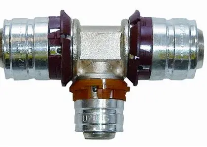 Uponor Pers-T messing 50/4.5mm FFF (drink)water Uponor Unipipe Press 1046928
