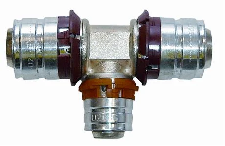 Uponor Pers-T messing 50/4.5mm FFF (drink)water Uponor Unipipe Press 1046928