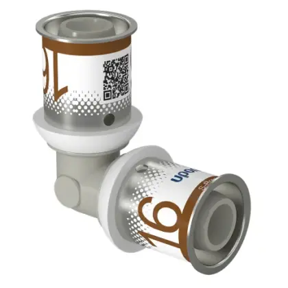Uponor Persknie kunststof 16/2mm FF 90° (drink)water Uponor S-Press PLUS PPSU 1039929