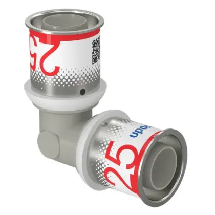 Uponor Persknie kunststof 25/2.5mm FF 90° (drink)water Uponor S-Press PLUS PPSU 1039931