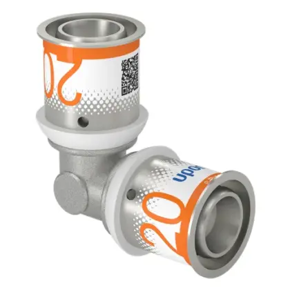 Uponor Persknie messing 20/2.25mm FF 90° (drink)water Uponor S-Press PLUS 1070524
