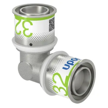 Uponor Persknie messing 32/3mm FF 90° (drink)water Uponor S-Press PLUS 1070526