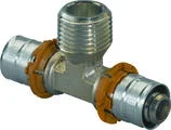Uponor Persovergangs-T-stuk messing 16/2 x 1/2" x 16/2 M (drink)water Uponor MLC Press 1014927