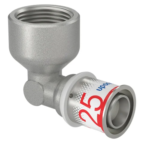 Uponor Persovergangsknie messing 25/2.5mm x 1" F 90° (drink)water Uponor S-Press PLUS 1070543