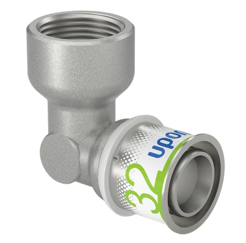 Uponor Persovergangsknie messing 32/3mm x 1" F 90° (drink)water Uponor S-Press PLUS 1070544