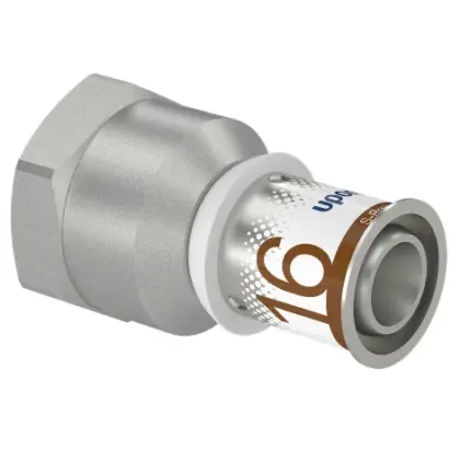 Uponor Persovergangsstuk messing 16/2mm x 1/2" F (drink)water Uponor S-Press PLUS 1070515
