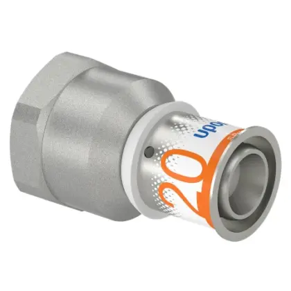 Uponor Persovergangsstuk messing 20/2.25mm x 3/4" F (drink)water Uponor S-Press PLUS 1070517