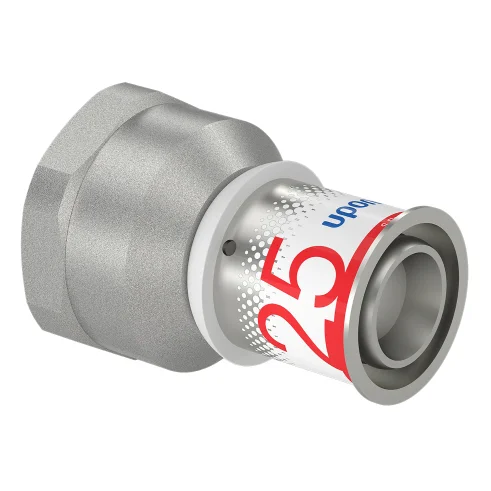 Uponor Persovergangsstuk messing 25/2.5mm x 1" F (drink)water Uponor S-Press PLUS 1070520