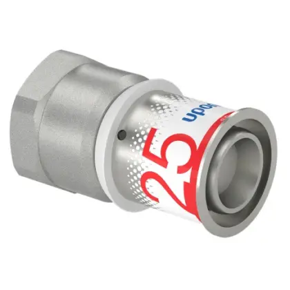 Uponor Persovergangsstuk messing 25/2.5mm x 3/4" F (drink)water Uponor S-Press PLUS 1070519