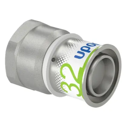 Uponor Persovergangsstuk messing 32/3mm x 1" F (drink)water Uponor S-Press PLUS 1070521