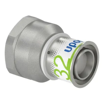 Uponor Persovergangsstuk messing 32/3mm x 5/4" F (drink)water Uponor S-Press PLUS 1070522