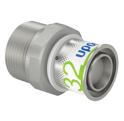 Uponor Persovergangsstuk messing 32/3mm x 5/4" M (drink)water Uponor S-Press PLUS 1070510