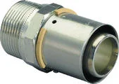 Uponor Persovergangsstuk messing 40/4mm x 5/4" M (drink)water Uponor MLC Press 1046901