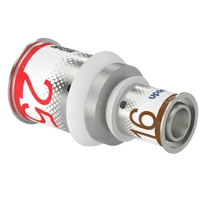 Uponor Persverloopmof messing 25/2.5x16/2mm FF (drink)water Uponor S-Press PLUS 1070553