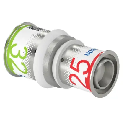 Uponor Persverloopmof messing 32/3x25/2.5mm FF (drink)water Uponor S-Press PLUS 1070556