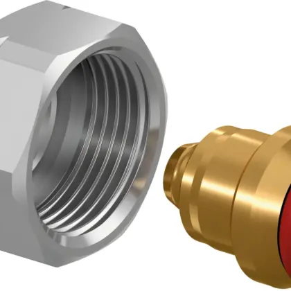 Uponor Knelkoppeling Uponor MLC messing 14x1.6mm 3/4" 1000117