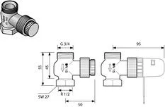 Uponor Uponor retourventiel muv schroefkoppel. 3/4 bu.dr. eurconusx1/2 bi.dr. 715037 1005108