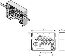 Uponor Minitec aansluitbox 2 circuit inbouw uponor 1005271