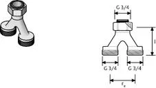 Uponor Uponor dubbele aansluitkopp vr U1005576 1005675