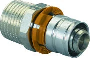 Uponor Persovergangsstuk messing 14/2mm x 1/2" M (drink)water Uponor MLC Press 1014513