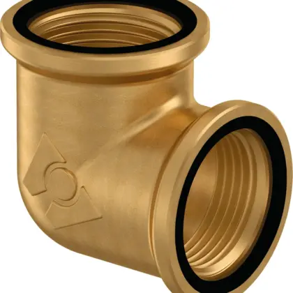 Uponor Draadknie messing met O-ring 2" FF Uponor Ecoflex Wipex 1018352