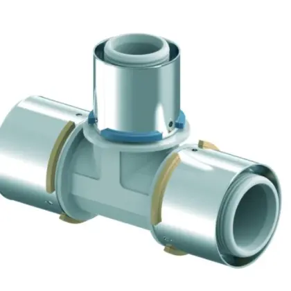 Uponor Persverloop-T kunststof 63x25x63mm FFF (drink)water Uponor S-Press 1032889