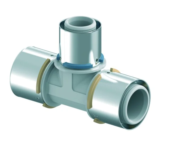 Uponor Persverloop-T kunststof 75x40x75mm FFF (drink)water Uponor S-Press 1032893