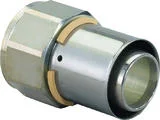 Uponor Persovergangsstuk messing 50/4.5mm x 6/4" F (drink)water Uponor MLC Press 1046907