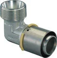 Uponor Persovergangsknie messing 40/4mm x 5/4" M 90° (drink)water Uponor MLC Press 1046909