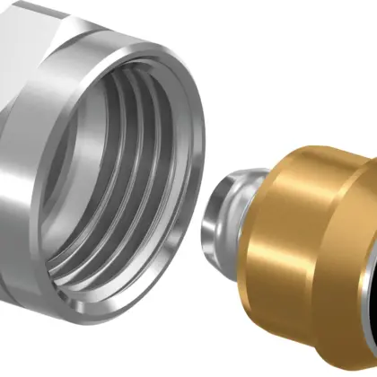 Uponor Knelkoppeling Uponor MLC messing 16x2mm M24 x 1
