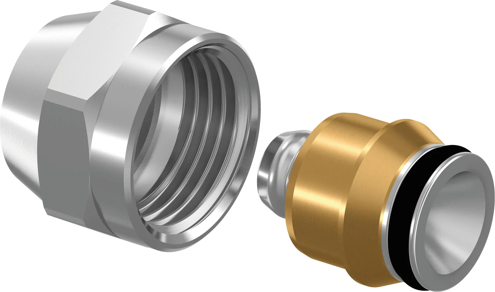 Uponor Knelkoppeling Uponor MLC messing 16x2mm M24 x 1