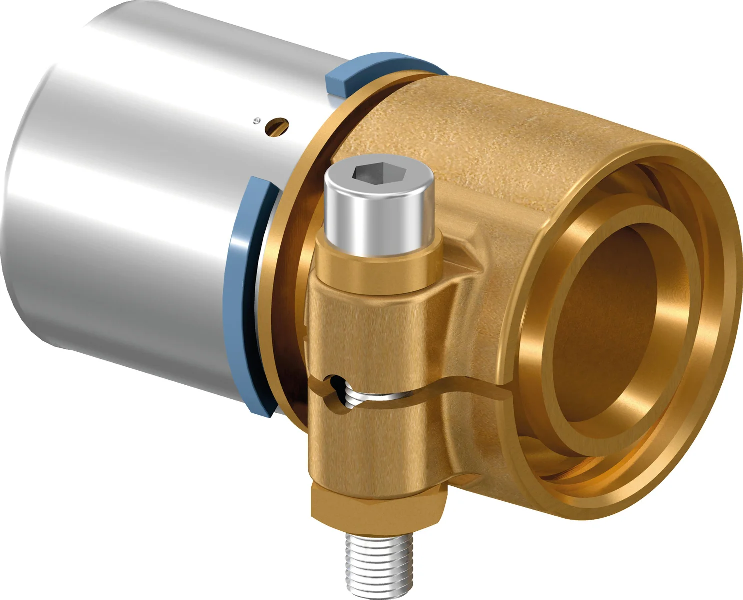 Uponor Persovergangsstuk messing 40/3.7mm x 40mm F verwarming Uponor Wipex PN6 1060059