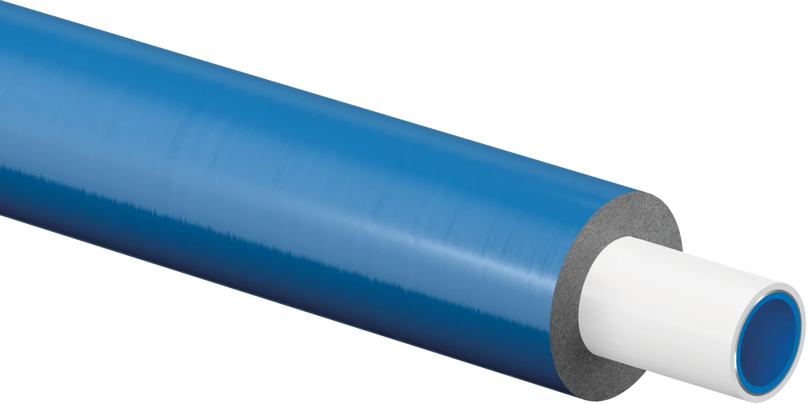 Uponor Geïsoleerde meerlagenbuis 6 mm Uponor UniPipe PLUS 16x2mm blauw flexibel 75m 1063556
