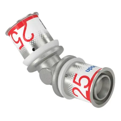 Uponor Persknie messing 25/2.5mm FF 45° (drink)water Uponor S-Press PLUS 1070545