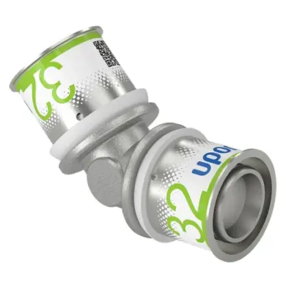 Uponor Persknie messing 32/3mm FF 45° (drink)water Uponor S-Press PLUS 1070546