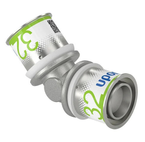 Uponor Persknie messing 32/3mm FF 45° (drink)water Uponor S-Press PLUS 1070546