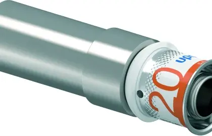 Uponor Persovergangsstuk messing 20/2.25mm x 22mm koperen buis (drink)water Uponor S-Press PLUS 1070617