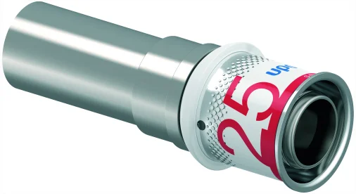 Uponor Persovergangsstuk messing 25/2.5mm x 22mm koperen buis (drink)water Uponor S-Press PLUS 1070618