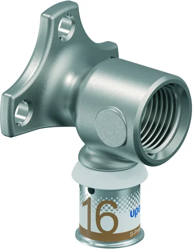 Uponor Muurplaat Uponor S-Press PLUS messing doorlopend haaks 1070639