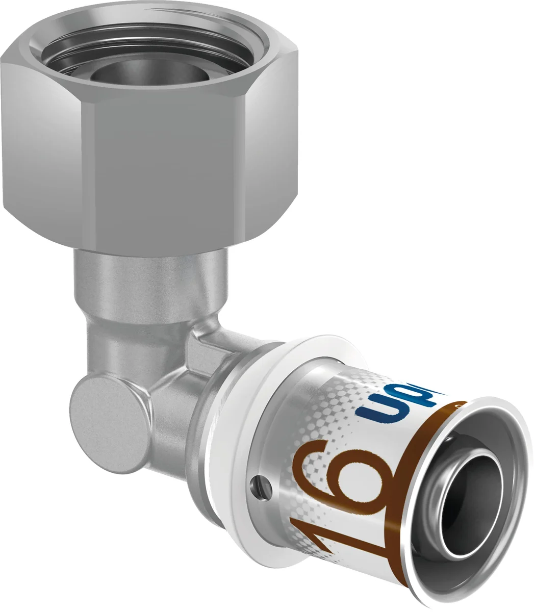 Uponor Persovergangsknie messing 16/2mm x 12mm (drink)water Uponor S-Press PLUS 1070658