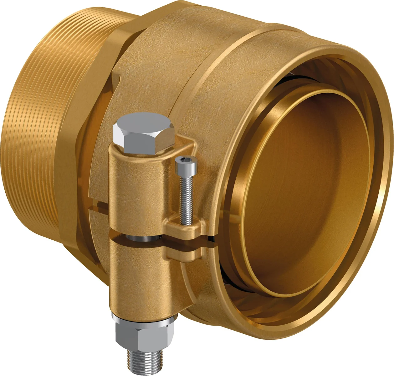 Uponor Knelovergangsstuk messing 125mm x 4" M verwarming Uponor Ecoflex Wipex 1078368